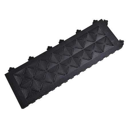 Ergo Advantage Safe-Flex Interlocking highlight Mat, 6 in W x PVC, Black A7-B