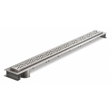 Zurn Serenity Grate Shower Drain, stainless steel, 2", No-Hub ZS880-48-EO-SG