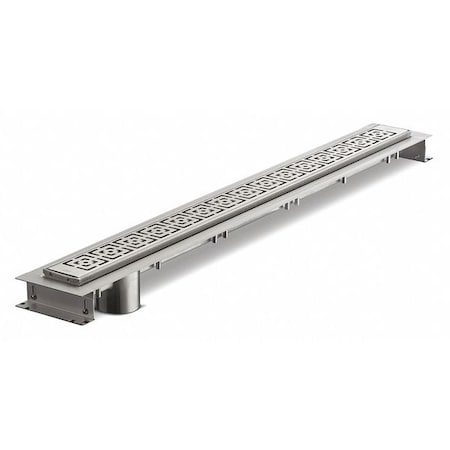 Zurn Decorative Block Grate Shower Drain, stainless steel, 2", No-Hub ZS880-36-DB-EO