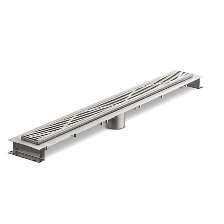 Zurn Wave Grate Shower Drain, stainless steel, 2", No-Hub ZS880-32-WG