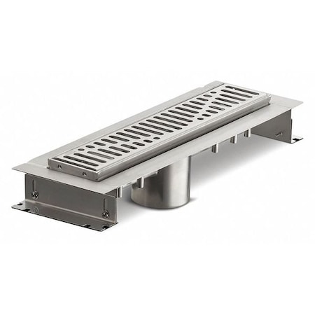 Zurn Linear Shower Drain, stainless steel, 2", No-Hub ZS880-12-WG