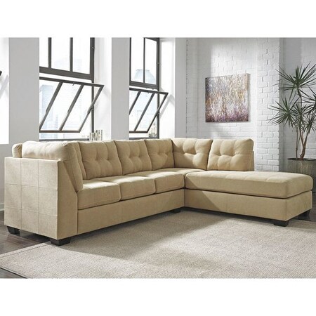 Flash Furniture Benchcraft Maier Sectional with Right Side Facing Chaise in Cocoa Microfiber