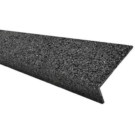 Sure-Foot FRP Stair Nosing, Black, 24in W, Fiberglass, 9N12003X002419H 9N12003X002419H