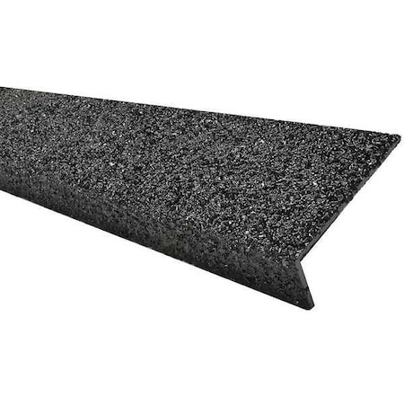 Sure-Foot FRP Stair Nosing, Black, 48in W, Fiberglass, 9N12003X004819H 9N12003X004819H