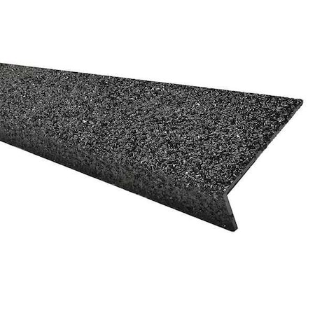Sure-Foot FRP Stair Nosing, Black, 60in W, Fiberglass, 9N12003X006019H 9N12003X006019H