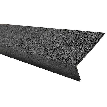 Sure-Foot FRP Stair Nosing, Black, 24in W, Fiberglass, 9N12003X002419M 9N12003X002419M