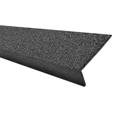 Sure-Foot FRP Stair Nosing, Black, 48in W, Fiberglass, 9N12003X004819M 9N12003X004819M