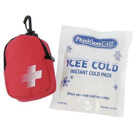 First Aid Only Instant Cold Pack, Red Nylon Case 3028