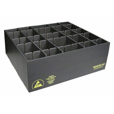 Protektive Pak Cardboard, Divider Box, Black, 23 1/4 in L, 3 1/4 in H 38701