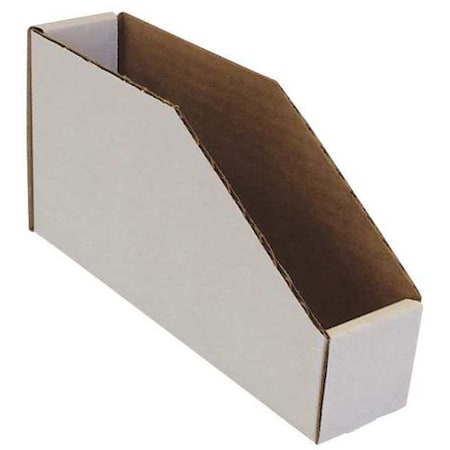 Packaging Of America Corrugated Shelf Bin, Cardboard, 2 in W, 4 1/2 in H, White BIN 2-9