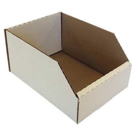 Packaging Of America Corrugated Shelf Bin, Cardboard, White, 4 1/2 in H, 6 in W, 9 in L BIN 6-9