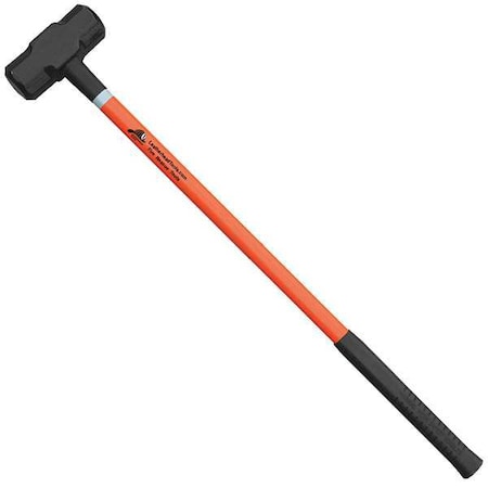 Leatherhead Tools Sledge Hammer, 36" Orange Fiberglass Handle, 12 lb. Head SLO-12-36
