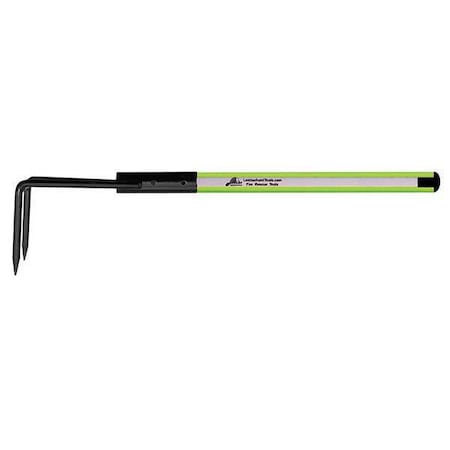 Leatherhead Tools Rubbish Hook, 6 ft. Dog Bone Pole, HiViz Lime DBL-6RH-B