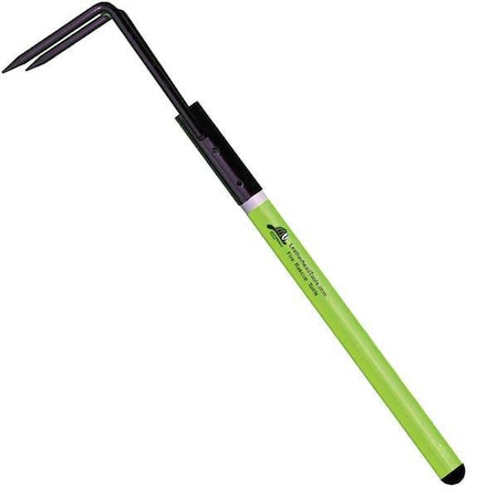 Leatherhead Tools Rubbish Hook, 12 ft. Pro-Lite Pole, HiViz Lime PLL-12RH-B