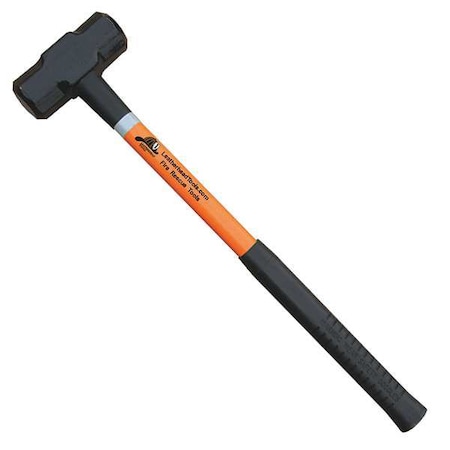 Leatherhead Tools Sledge Hammer, 24" Orange Fiberglass Handle, 8 lb. Head SLO-8-24
