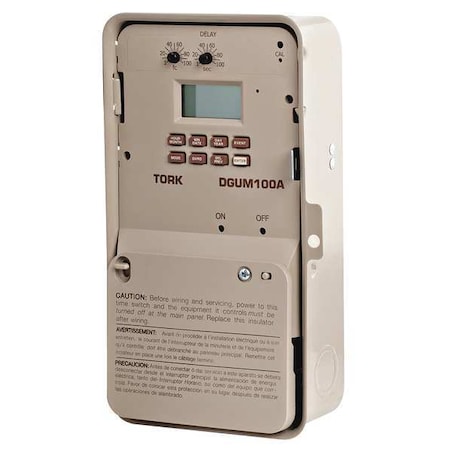 Nsi Tork Electronic Timer, 7/365 Days, SPDT Momen DGUM100A