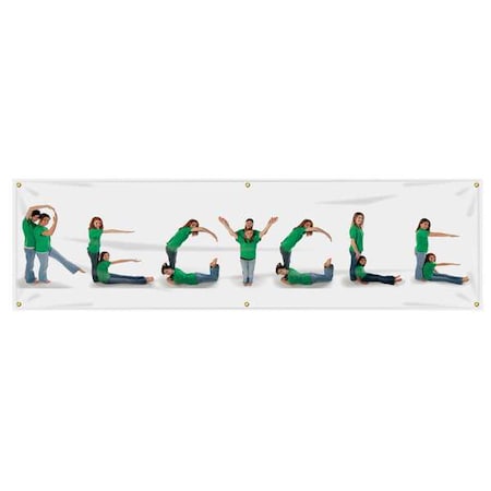 Accuform Banner, Recycle, 28 in H x, 96 in W, Poly Sheeting MBR703