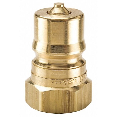 PARKER Hydraulic Quick Connect Hose Coupling, Brass Body, Ball Lock, 1"-11-1/2 Thread Size, 60 Series BH8-61