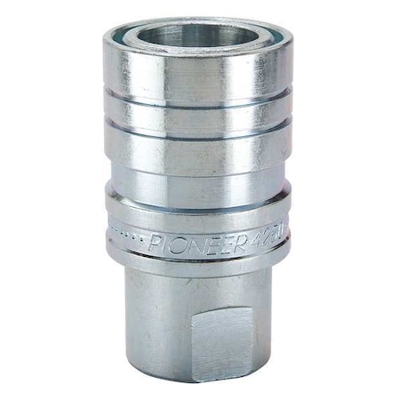 Pioneer Hydraulic Quick Connect Hose Coupling, Steel Body, Sleeve Lock, 1/2"-14 Thread Size, 4200 Series 4250-4