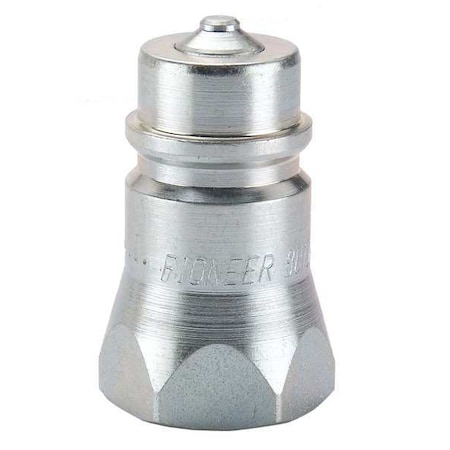 Pioneer Hydraulic Quick Connect Hose Coupling, Steel Body, Sleeve Lock, 1/4"-18 Thread Size, 4000 Series 4010-2P