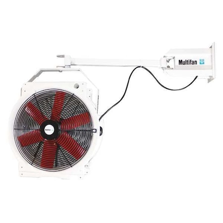 Multifan Corrosion Resistant Standard Duty Industrial Fan, Pedestal, Wall Mount, 20 in Blade Dia, 120V B4E50TDF
