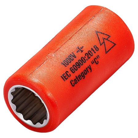 Itl 3/8 in Drive, 1/2" 12 pt, SAE Socket 01725