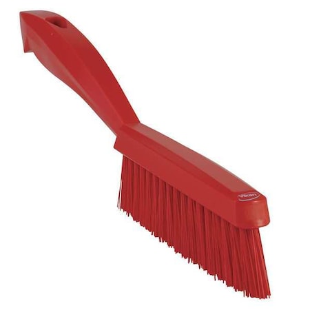 Vikan 13/16 in W Scrub Brush, Stiff, 11 51/64 in L Handle, 5 51/64 in L Brush, Red, Plastic 41954