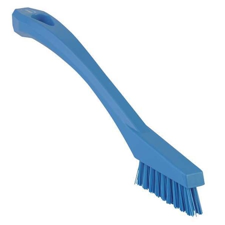 VIKAN 1/2 in W Detail Brush, Stiff, 5 1/2 in L Handle, 2 in L Brush, Blue, Plastic, 8 in L Overall 44013