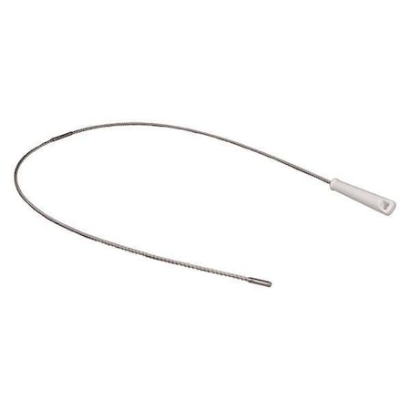 Vikan Pipe and Tube Brush Handle, 1 in Dia, Stainless Steel; Polypropylene 5350