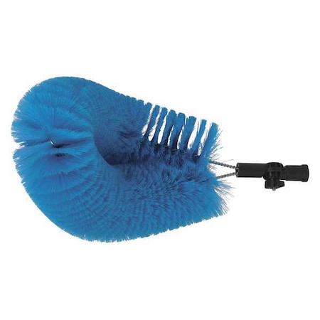 Vikan 9 in W Clean In Place Brush, Soft, 4 1/2 in L Handle, 20 in L Brush, Blue, Polypropylene 53713
