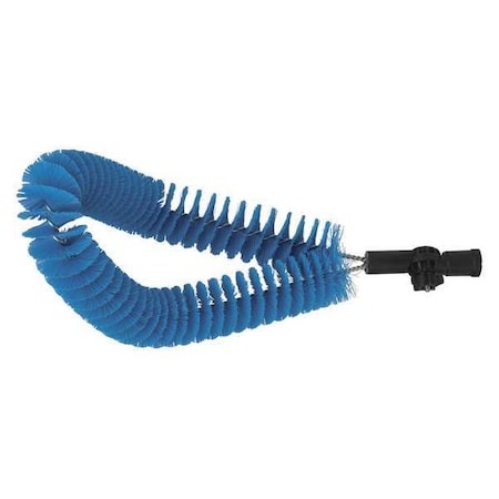 Vikan 7 1/2 in W Clean In Place Brush, Medium, 4 1/2 in L Handle, 20 in L Brush, Blue, Polypropylene 53743