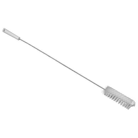 Vikan 1 7/8 in W Tube and Valve Brush, Medium, 5 1/4 in L Handle, 6 1/4 in L Brush, White, Polypropylene 53825