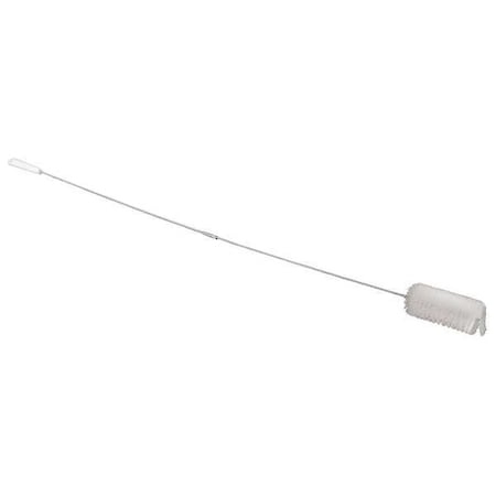 Vikan 2 3/4 in W Tube and Valve Brush, Medium, 5 1/4 in L Handle, 6 1/4 in L Brush, White, Polypropylene 53885