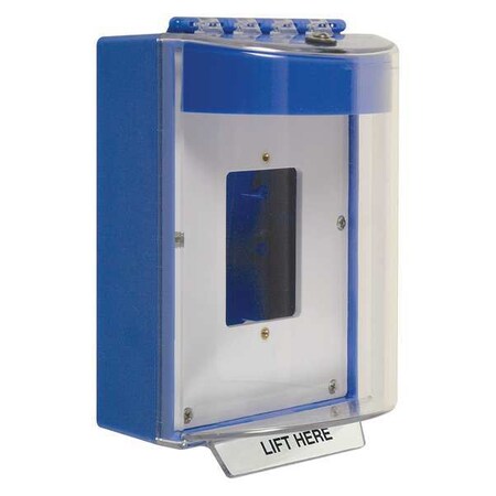 Universal Stopper Cover - 4 Inch Clear/Red Polycarbonate Surface Mount Protector