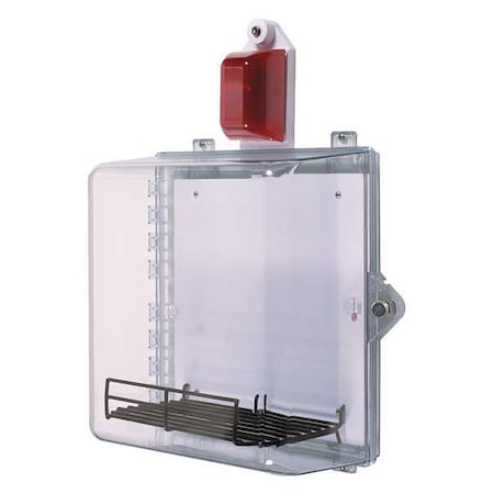 Safety Technology International Protective Cabinet, Polycarbonate, Surface Mount, 16 1/4 in W x 8 1/4 in H x 16 1/2 in D, Clear STI-7534