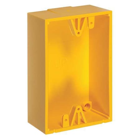 Safety Technology International Back Box, Polycarbonate, 3.2 in Width, 1.6" Depth, Yellow KIT-71100A-Y