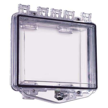 Safety Technology International Enclosure, Polycarbonate, Surface Mount, 10 in W x 3 1/4 in H x 10 in D, Clear STI-7511F