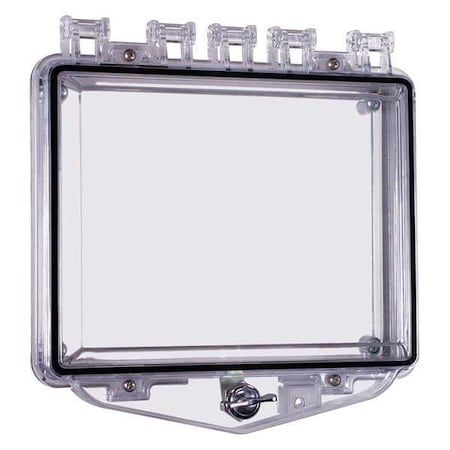 Safety Technology International Enclosure, Polycarbonate, Flush Mount, 7 3/4 in W x 5 3/4 in H x 2 1/4 in D, Clear STI-7511E