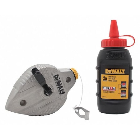 Dewalt Chalk Line Reel, 4 oz, Twisted, 100 ft L DWHT47255L