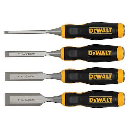 Dewalt Chisel Set, 4 Pieces, 1, 3/4, 1/2, 1/4 In. DWHT16063