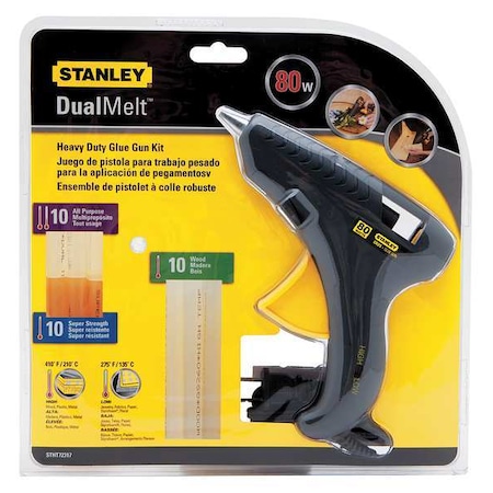 Stanley Glue Gun, L, 8 in 120V, 80 W, 5.5 to 7.5 lb/hr Output STHT72317