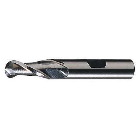 CLEVELAND 2-Flute HSS Ball Nose Single End Mill Cleveland HG-2B Bright 3/16x3/8x1/2x2-3/8 C42111