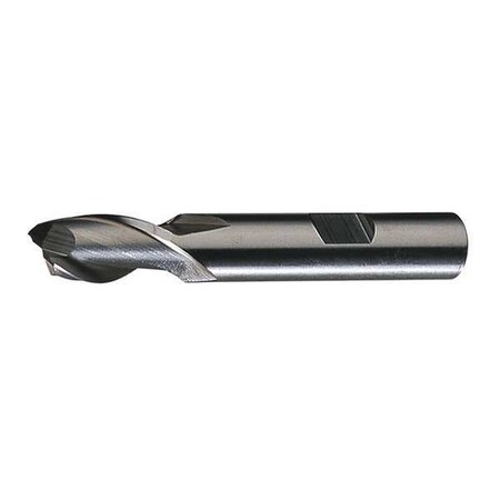 Cleveland 2-Flute HSS Square Single End Mill Cleveland HG-2-TN TiN 11/16"x1/2"x1-5/16"x3-5/8" C33781
