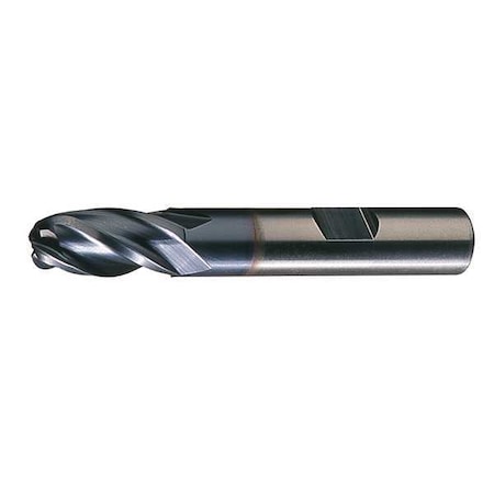 Cleveland 4-Flute HSS Ball Nose Single End MIll Cleveland HG-4B-TC TiCN 1/4x3/8x5/8x2-7/16 C33313