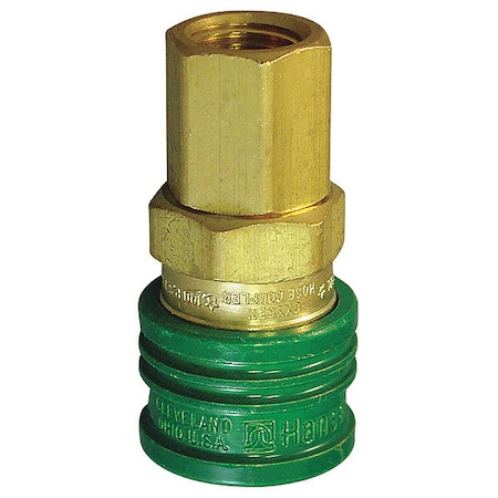 Hansen Coupler Body, (F)NPT, 1/4, Brass GR602