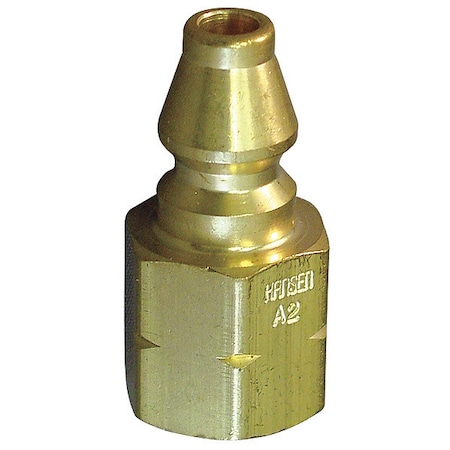 Hansen Coupler Plug, (F)NPT, 1/4, Brass A2