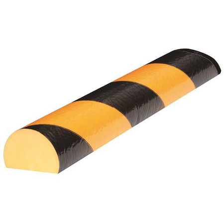Zoro Select Surface Guard, Black/Yellow, Self-Adhesive 31CA21
