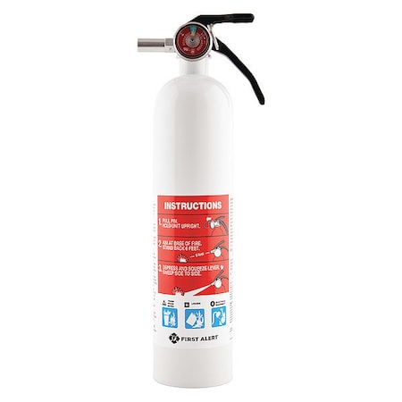 First Alert Fire Extinguisher, 2.5 lb Capacity, Class ABC , UL Rating1A:10B:C , Monoammonium Phosphate MARINE1