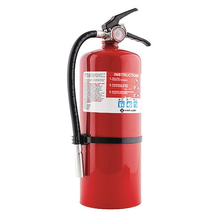 First Alert Fire Extinguisher, 10 lb Capacity, Class ABC , UL Rating4A:60B:C , Monoammonium Phosphate PRO10