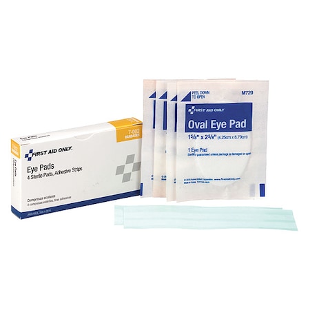First Aid Only Eye Pads, Includes 4 Eye Pads/8 Strips 7-002